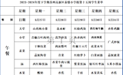 苏州科技城外国语附属秦馀小学校一周菜单（2023-2024年度第二学期第十五周)
