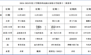 苏州科技城外国语附属秦馀小学校一周菜单（2024-2025年度第一学期第十二 周)